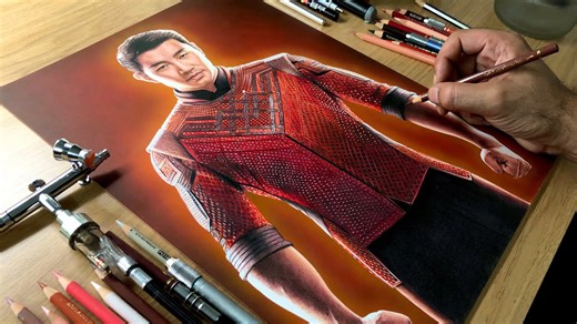 Drawing Shang-Chi (Simu Liu): Time-lapse Art!