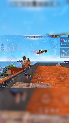 Peak Main Ghar Rooftop Survival 😳 | 35+ Rank Push 🔥 FF Shorts