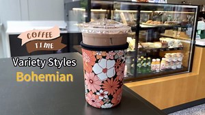 3 Pack Iced Coffee Sleeve Reusable - Neoprene Insulated Cup Sleeve for Cold and Hot Drinks 16-32oz, Keeps Hands Dry and Drinks Cold - Bohe Daisy