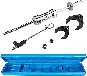 Inner CV Joint Removal Tool Kit, 10 Pounds Heavy Duty Slide Hammer Front Wheel Drive Axle Half Shaft Removal Puller Tool Set, 63mm 48mm CV Joint Fork Adapter Attachments