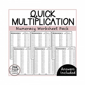 Multiplication Times Table Worksheets - Numeracy Warm Up - Etsy UK