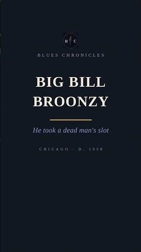 The Blues Legend Who Got Robert Johnson's Carnegie Hall Slot #blues #bigbillbroonzy #chicagoblues