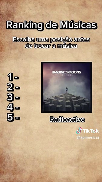 Ranking das Melhores Músicas do Imagine Dragons