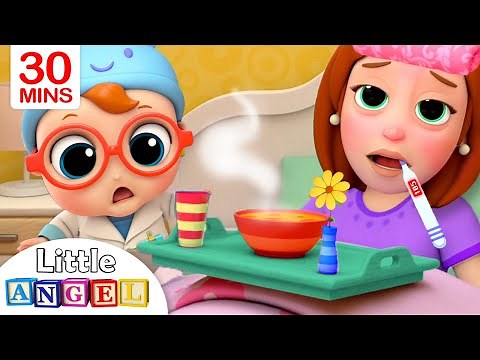 Mommy Got Sick | Sick Song | Little Angel Kids Songs & Nursery Rhymes