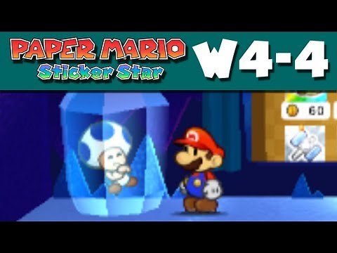 Paper Mario Sticker Star - W4-4 - Shaved-Ice Cave (Nintendo 3DS Gameplay Walkthrough)