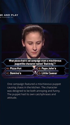 Who Remembers Bad Andy? 🍕 | The Strangest Pizza Ad Ever! #quiz #millionaire #pizza #gameshow #tv
