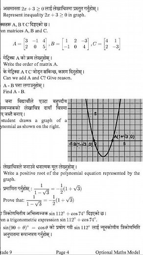 CDC 2082 CLASS 9 OPTIONAL MATH Model Paper(with solution)|| CDC Paper || Model Paper | Class 9 |CDC
