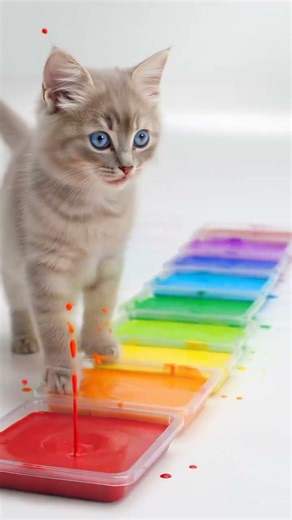 The Rainbow Paint Cat - Epic Toon Factory #shorts #cartoon #cat