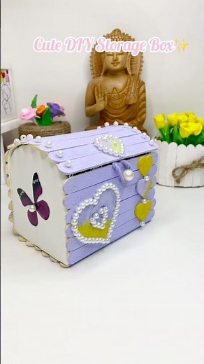 Easy DIY Storage Box Using Popsicle Sticks 😍/Diy Jewellery Box #shorts #viral #trending #diy #craft
