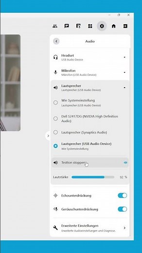 Lautsprecher einstellen
