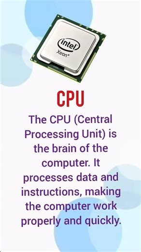 What is CPU? #computer #computernetworks #education #english #learnnetworking #video #viral