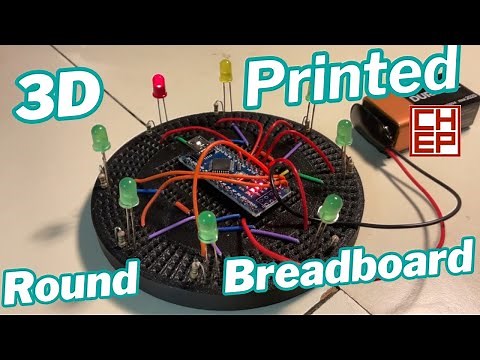 Round Breadboard 3D Printed on Bambulab A1 Mini