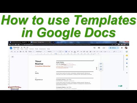 How to use Templates in Google Docs