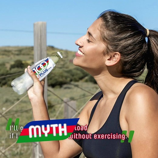 It’s a myth that drinking 100PLUS without exercising will overload you with sodium! In fact, you’d have to consume more than 19 bottles of 100PLUS Original before you exceed your daily recommended sodium intake (according to HPB). | 100PLUS Singapore