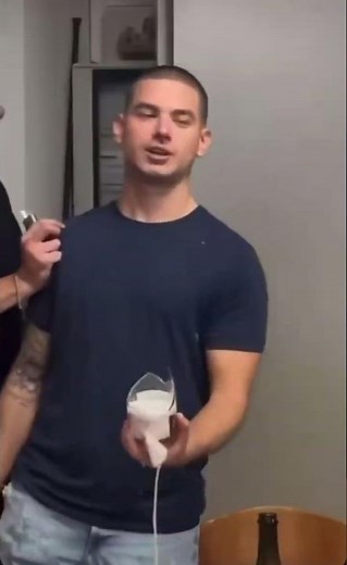 Champagne Bottle Explodes as Guy Tries to Open It in Style - 1529633