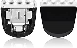 2 Pack Professional Peanut Replacement Blade-Precision-Ground for Smooth Cutting， Snap-On Compatible with Wahl Peanut Clippers & Trimmers #2068-300, Black/Silver