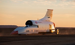 Bloodhound Land Speed Record car clocks 790km/h in desert run