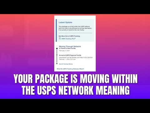 Your Package Is Moving Within the USPS Network Meaning 2026