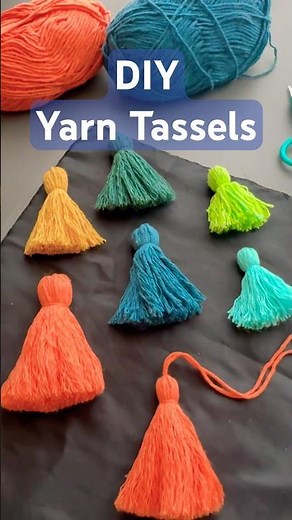 DIY Yarn Tassels for Decoration | Ready in 10 Minutes! #Craft #Handmade #Project #Quick #Decor