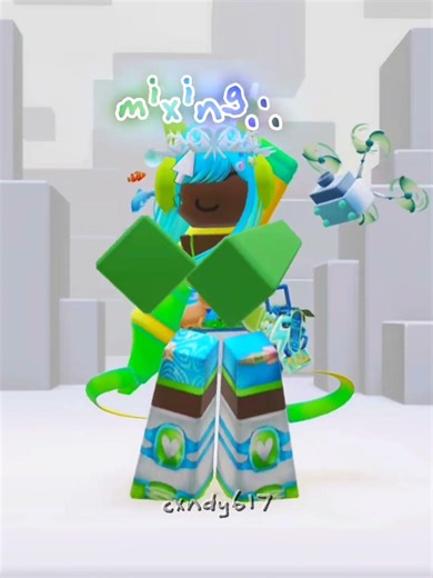 COLOR MIXING!!STAMP!! blue green yellow #tiktok #fyp #shorts #roblox #viral #cute #funny