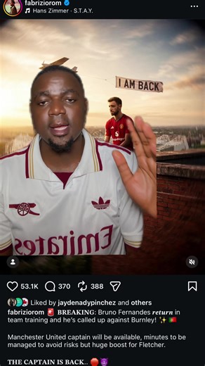 Bruno Fernandes Returns to Training for Burnley Match