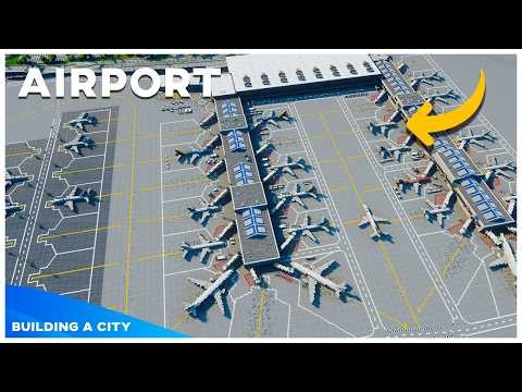 Terminal 1 (Exterior) - Airport - Building A City #178 [Minecraft Timelapse]