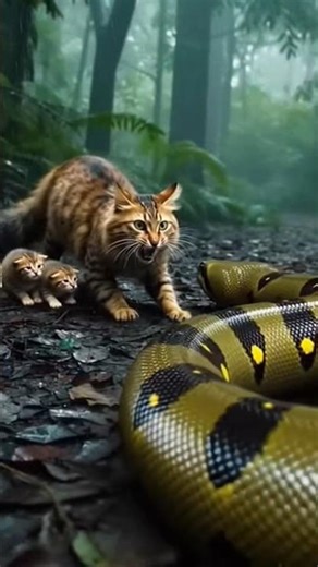 Cat vs Python #animals #wildlife