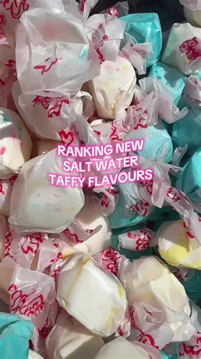 Ranking SALT WATER TAFFY flavours! 💖✨🍬 📍Seaside Sweets Semaphore, SA #saltwatertaffy #zaralarsson #ranking #tastetest #candyrestock
