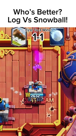 LOG VS SNOWBALL #clashroyale #shorts #clashroyalememes #clashroyaleshorts Clash Royale