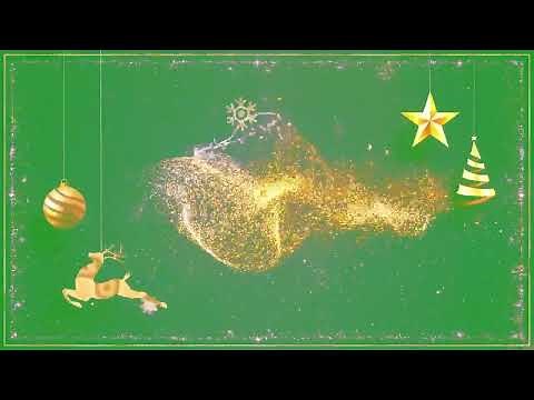 🎅 Marco NAVIDAD luminoso con bolas NAVIDEÑAS pantalla verde ✨ [ Christmars green screen ]