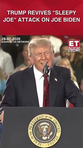 Trump Revives ‘Sleepy Joe’ Attack, Calls Former President Biden ‘Crooked’ #shorts #trump #biden