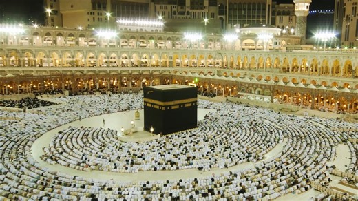 Islam's shrine at Mecca displays a Black Stone believed to have fallen from heaven. | Ancient Aliens: Out of This World Moments