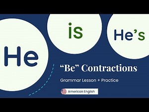Be Contractions in Simple Present + Practice I Grammar Lesson | American English for Adult Beginners