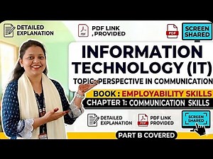 Class 9 IT Unit 1: Communication Skills | Perspective in communication FULL CHAPTER | Score 100% 🎯