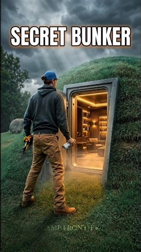 Secret Underground Bunker Inside Hill! 🤯 #shorts #underground
