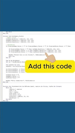Make Your Excel Forms Actually Usable #excel #tutorial #automation
