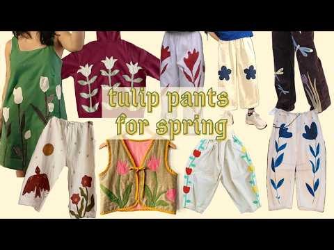 making tulip pants for spring 🌷🌷🌷