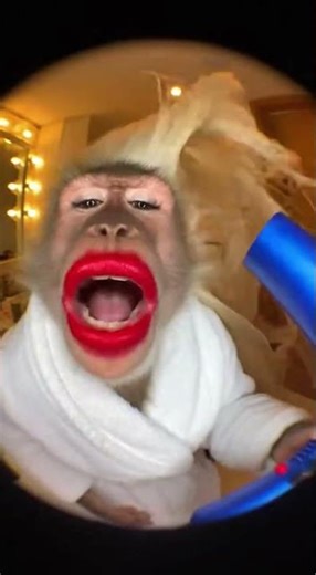 Diva Monkey Lip Sync Performance in the Bathroom | Hilarious Animal Comedy #ai #viral #comedy #fun