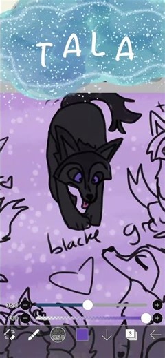 Drawing different colored wolves! #digitalart #drawing #wolf #cute #talaspups