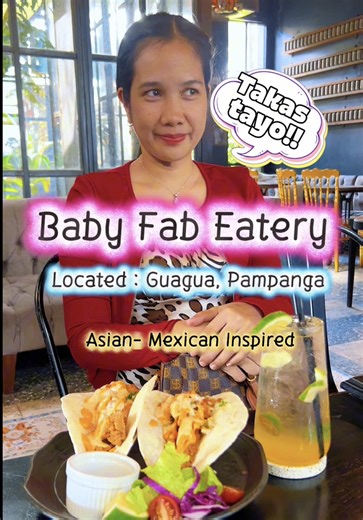 Takas tayo! At pumunta sa kakaibang ambiance na mala industrial-chic, cozy, and warm na cafe Baby Fab Eatery 📍 Guagua, Pampanga 💥 Cool industrial-chic vibe (perfect for pics!) 🍛 Asian   Mexican fusion food (must-try rice bowls & tacos) ☕️ Iced & hot coffee from Baby Fab Coffee 🍹 Refreshing coolers & cocktails 🎮 In-house arcade for that fun throwback feel 🎶 Good music   good crowd = perfect hangout spot Wanna stay near here, book hotel in agoda and use my promo code up to 10% off: GLADAGODA