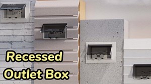 Recessed Outlet Box, DBVS1C-1 Low Profile Electrical Outlet Boxes, Wall Plate Kit for New Vinyl Siding, Enclosed Weatherproof Pack with Duplex & Decorator Style Covers, 1-Gang, Vertical, Clear