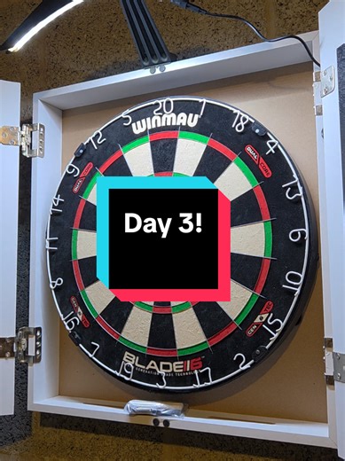 day 3. similar theme of getting through to 5 and missing 6... hopefully over next couple attempts to can get past the 6! what do you think? let me know in the comments :) follow for more progress. #darts #challenge #progress #improving #following