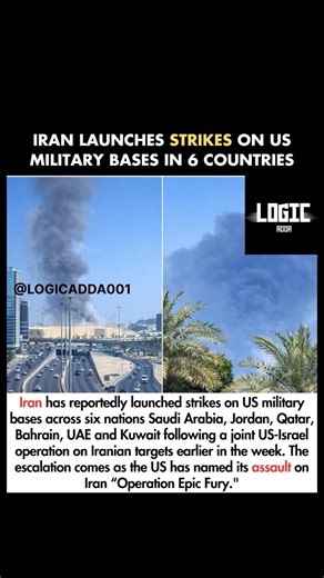 Iran launches strikes on us military bases in6 countries #iran #news #viral #shorts #trending