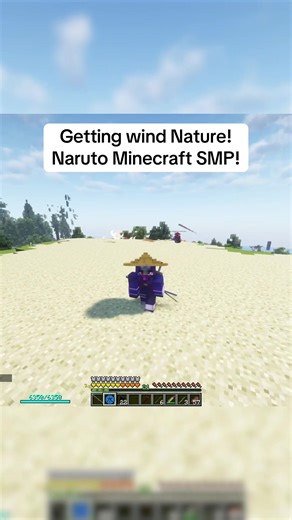 Pulling wind nature jutsu on the Naruto Minecraft SMP! #naruto #roblox #anime #minecraft #akatsuki