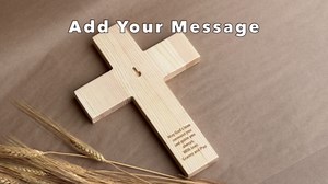 Personalized Cross Baptism Gift - First Communion Wall Cross w/ Name, Baby Christening Gifts, Wooden Custom Cross, Religious Table Decor Kids Nursery, Unique Catholic Baptism Gifts for Boys & Girls