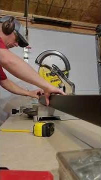Cutting aluminum deck railing with miter saw!