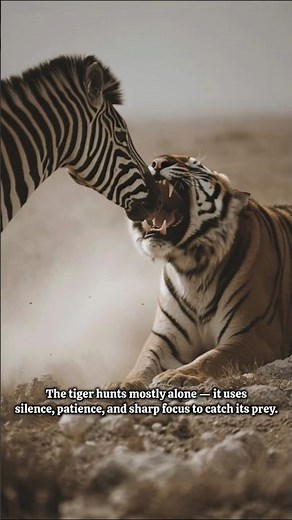 Tiger preying of zebra 🦓#facts #ytshorts #shorts #tiger #zebra #animals