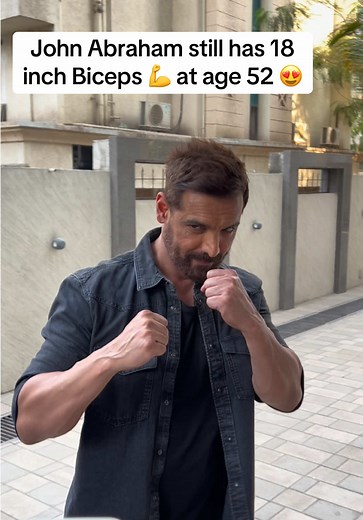 John Abraham Maintains 18-Inch Biceps at Age 52