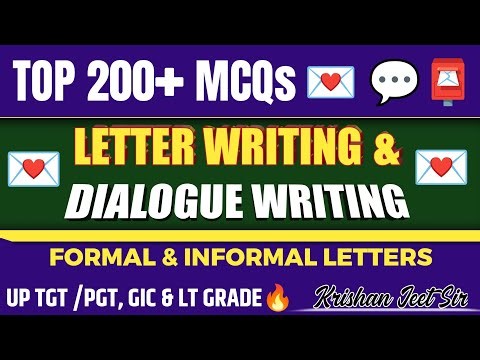 #Top_200+ MCQs |💌Letter Writing\r& Dialogue Writing | Formal & Informal Letters | TGT/PGT & LT GRADE