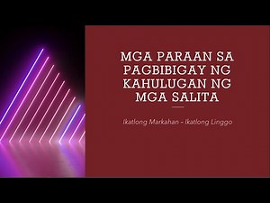 FILIPINO 7 - QUARTER 3 - WEEK 3